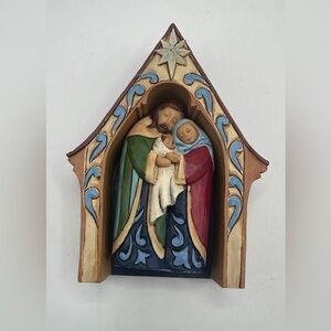 Jim Shore Holy Family with Crèche, mini Nativity, Mary Joseph Jesus